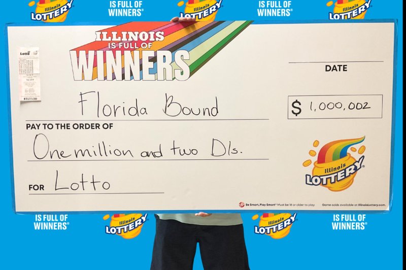 Birthday lottery gift illustration with winning numbers 11, 17, 22, 26, 36 and 45 beside an Illinois Lottery prize cheque, featured on 4D Today.