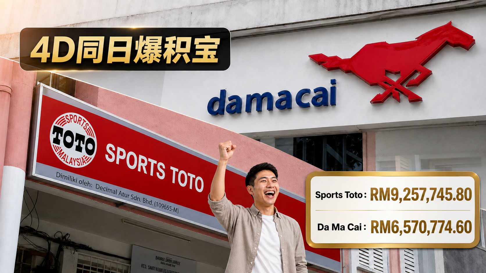 Sports Toto 4D积宝幸运儿赢得RM925万